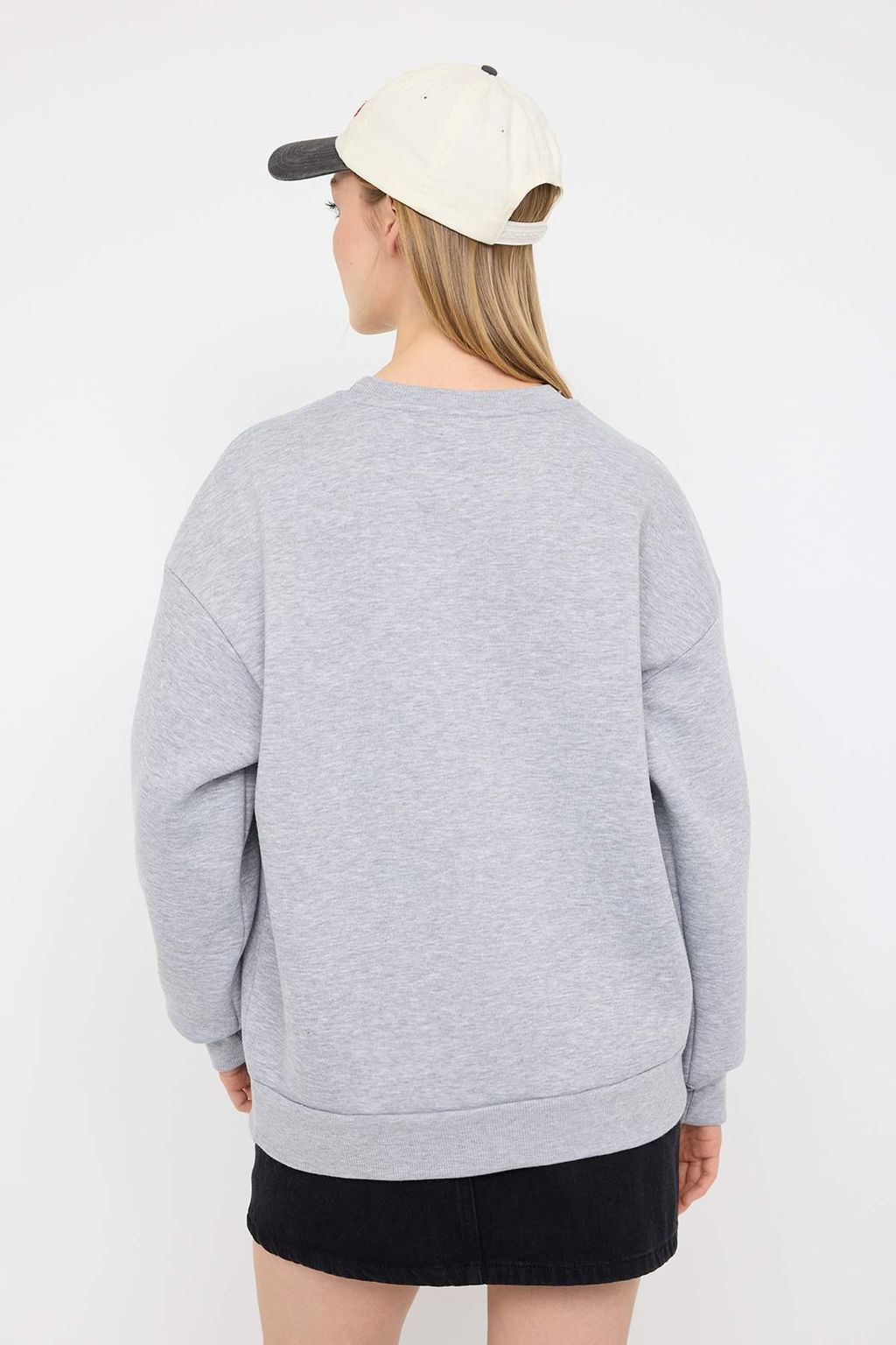 Teen Gri Melanj Orme Sweatshirt TWOAW26SW00178 - Trendyolmilla фото 4