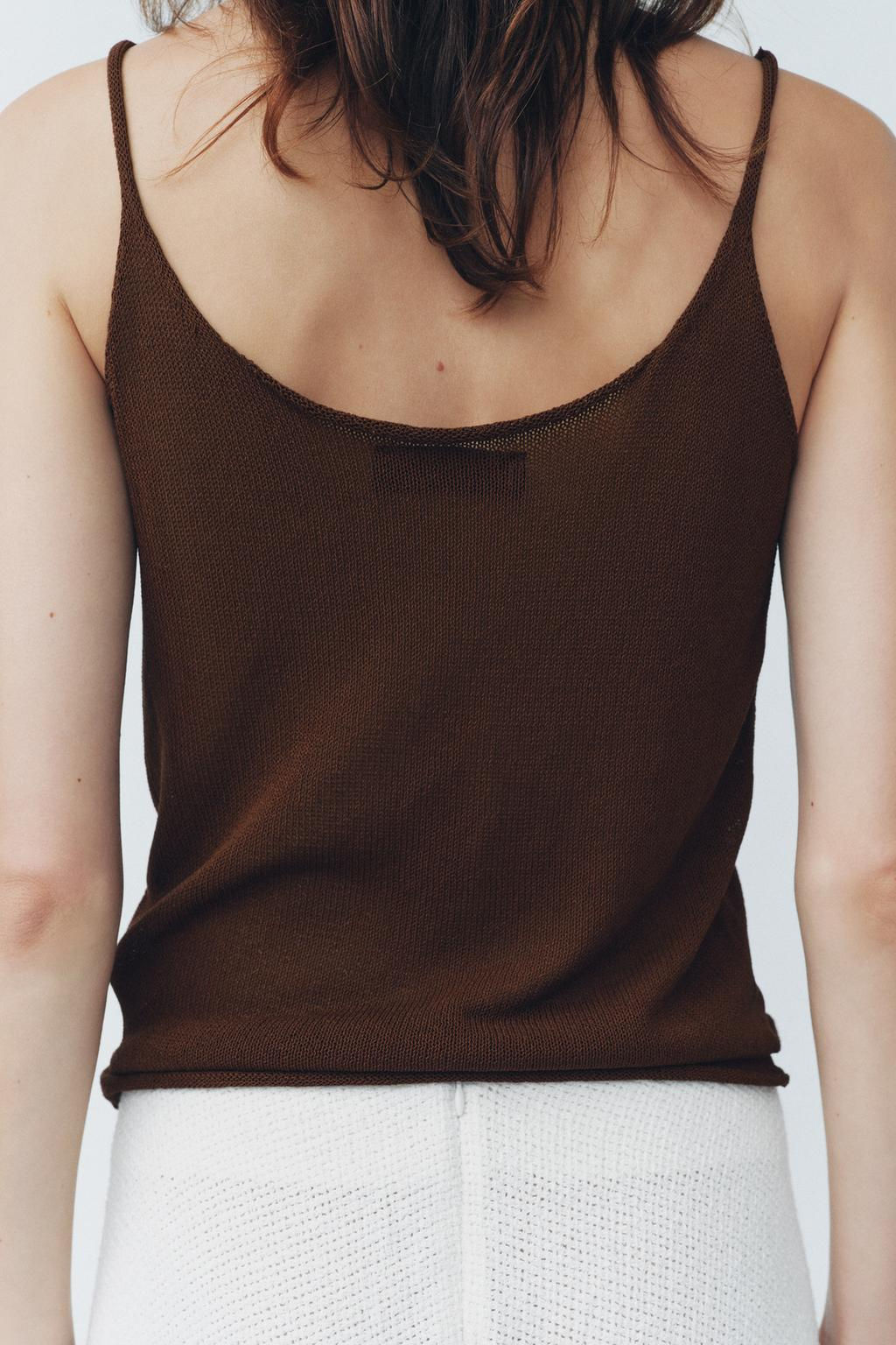 KNITTED STRAPPY TOP - Zara фото 16