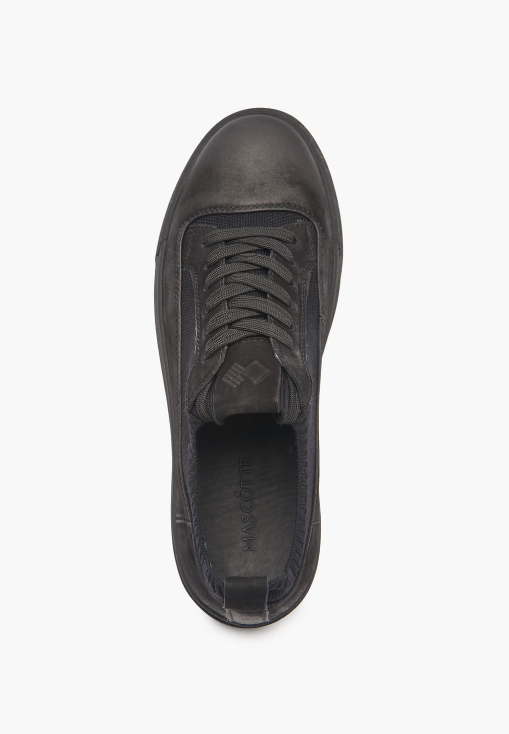 Черные мужские велюровые кеды - Mascotte фото 4
