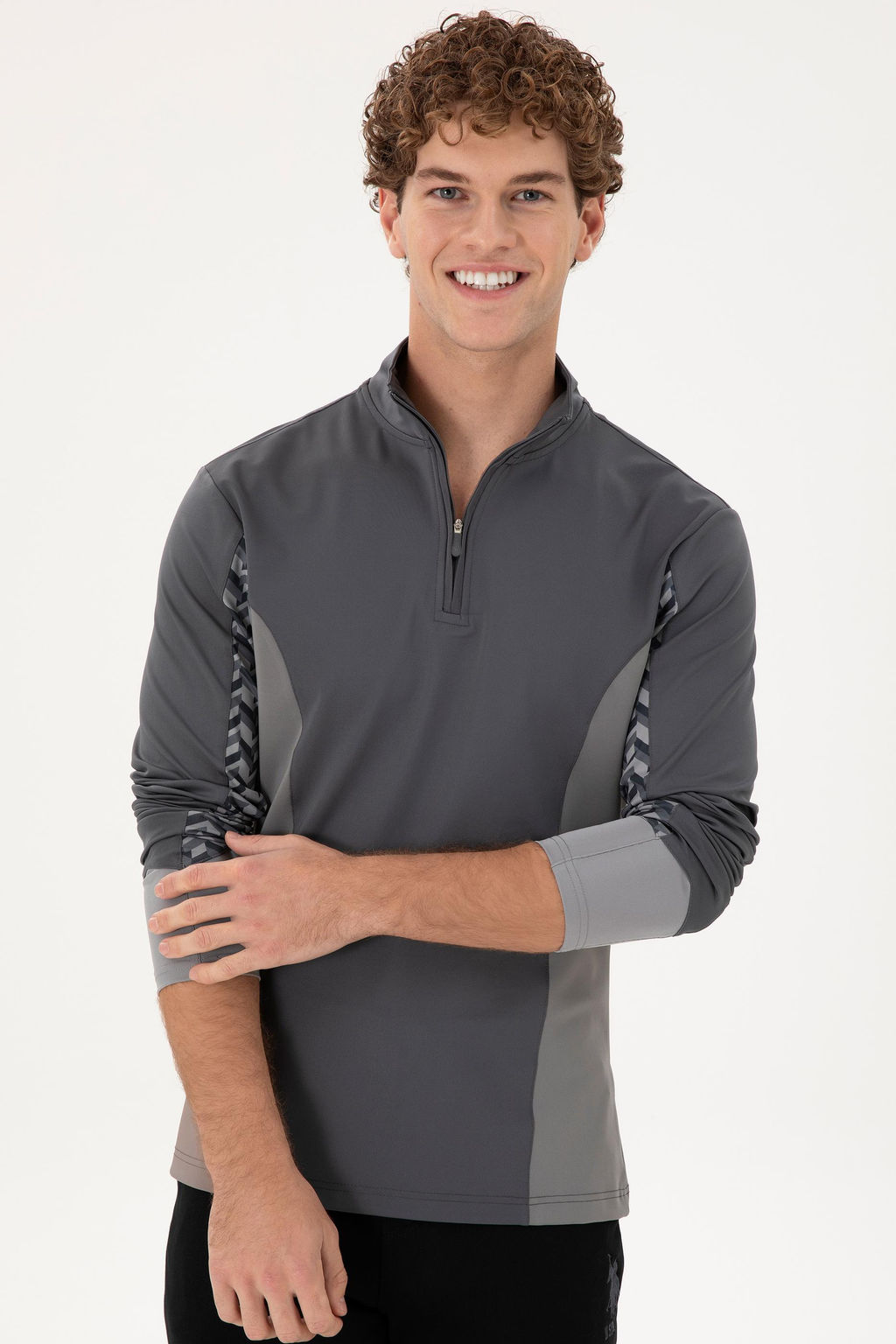 Мужской свитшот антрацитового цвета - U.s. polo assn фото 3