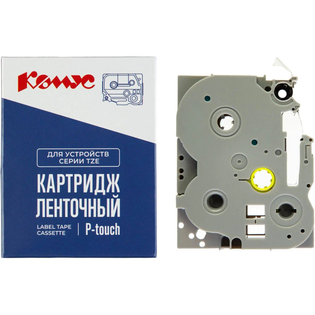 Картридж Комус TZE-111(Brother TZE-111 черный на прозрачном ,6мм/8м)