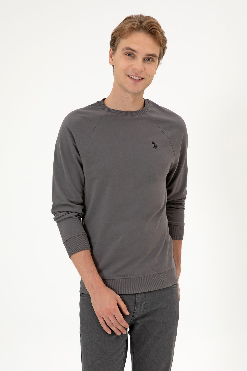 Erkek Gri Basic Sweatshirt Sepette S_rpriz _ndirim - U.s. polo assn фото 3