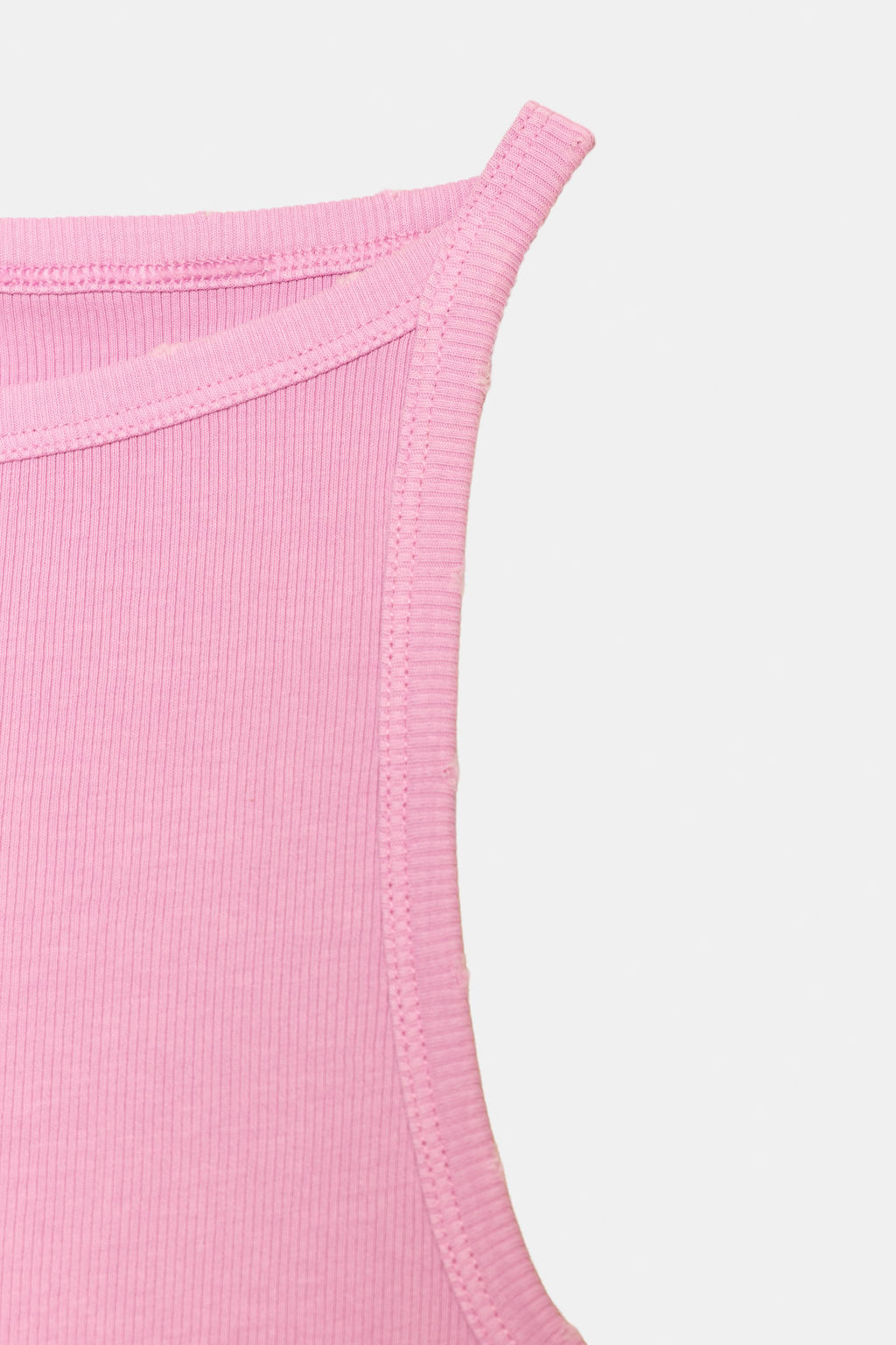 TOP HALTER RIB EFECTO LAVADO / Rosa - Zara фото 7
