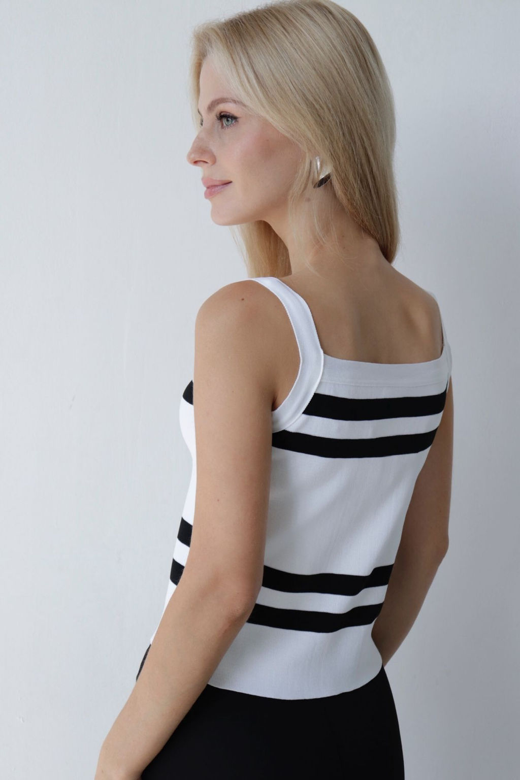 10084 Топ вязаный чёрно-белый - Martichelli фото 7