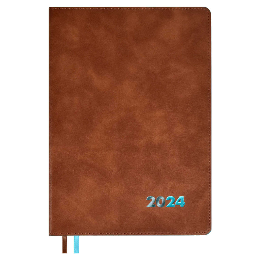 Еженедельник датированный 2024 ESCALADA, А5+, 80 л., арт. 63844/ 15 ФЛОТТЕР КОРИЧНЕВЫЙ