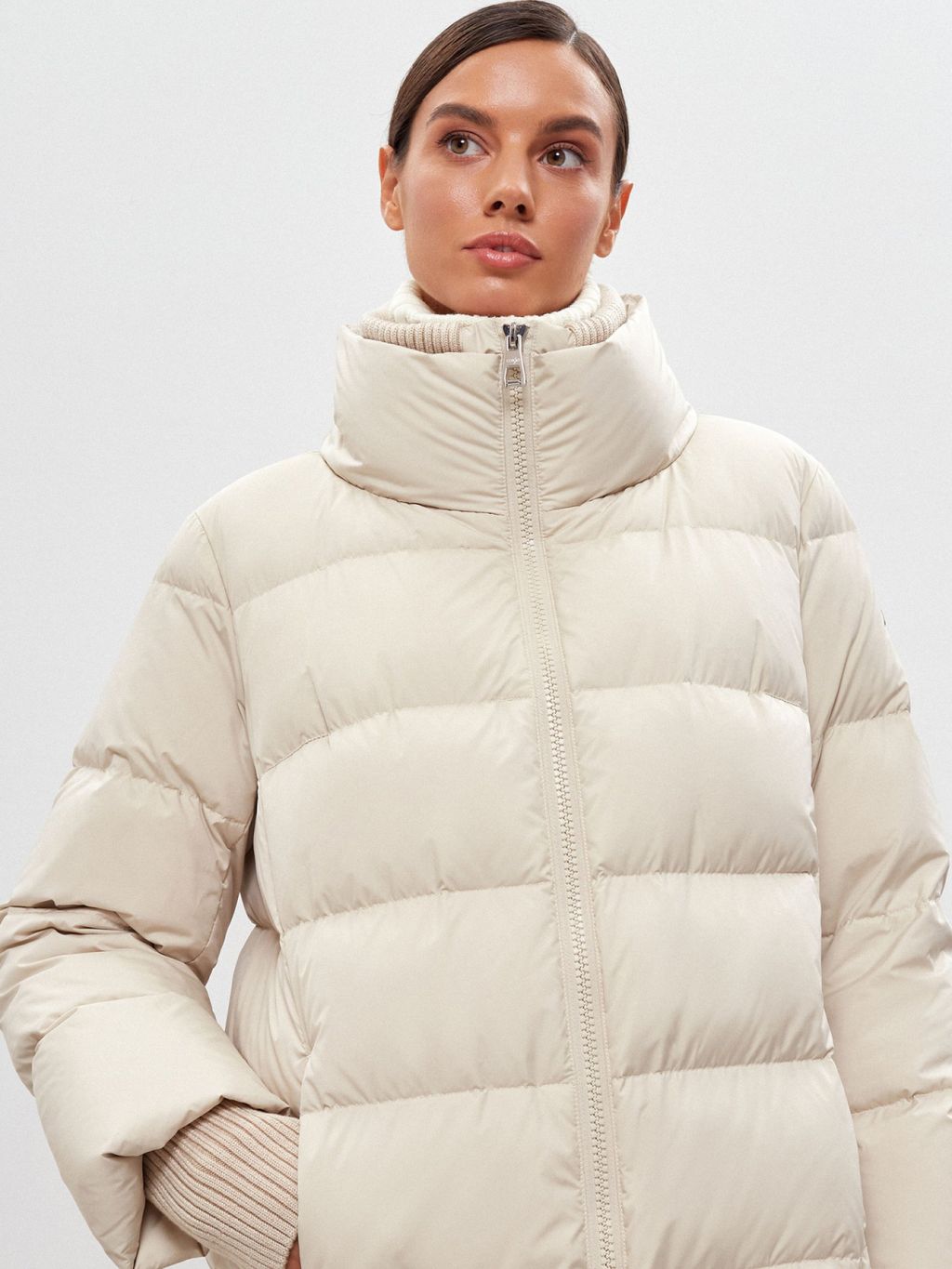 Conso/WDM 220509 - beige Пуховое Полупальто фото 2