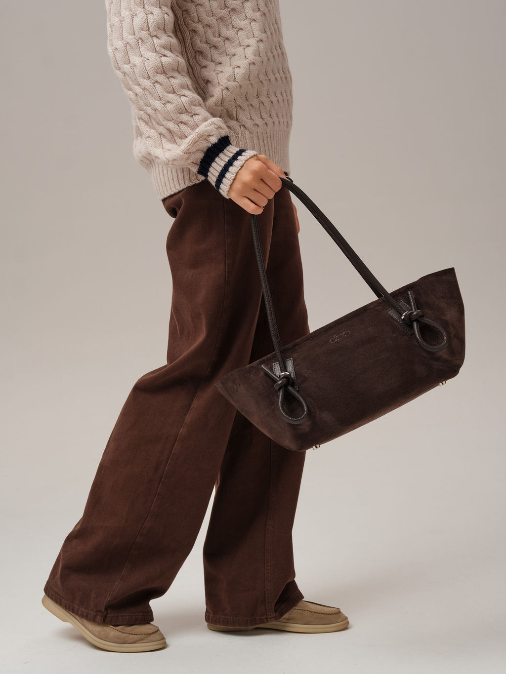 Замшевая сумка Linda DBR 31340 темно-коричневый  фото 7