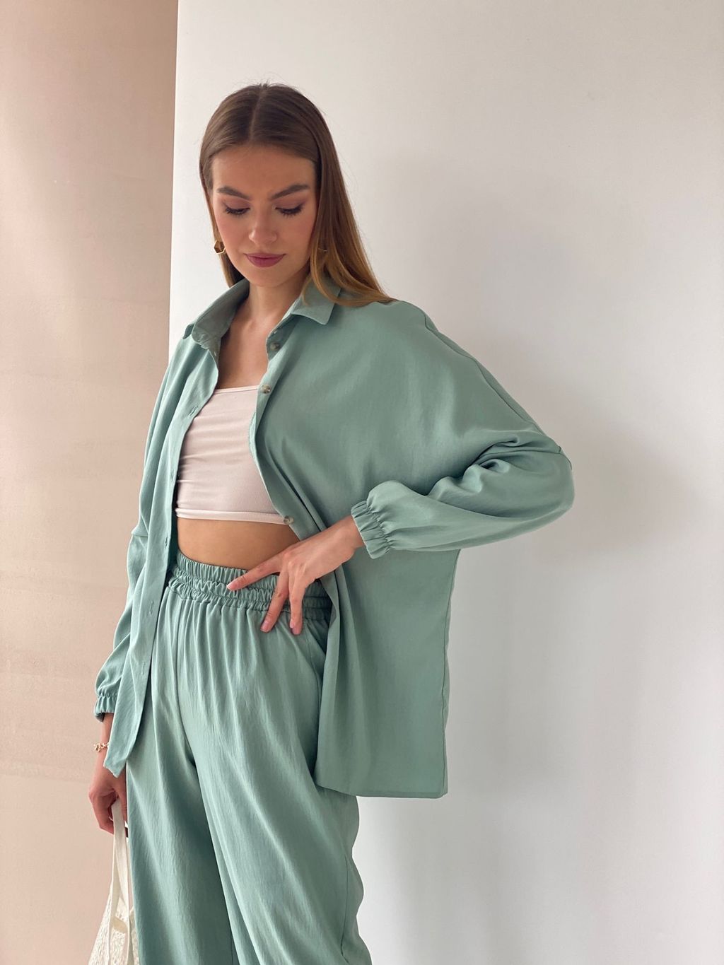 10005 Брюки летние фисташковые - Martichelli фото 4