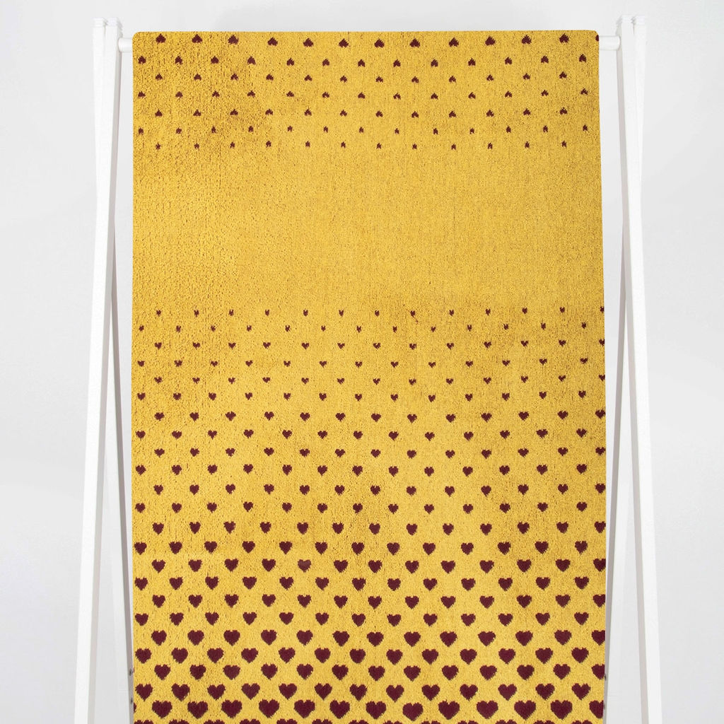 Полотенце махровое 6с102.411ж1 Градиент сердца(кр.дерево1) 67х150см