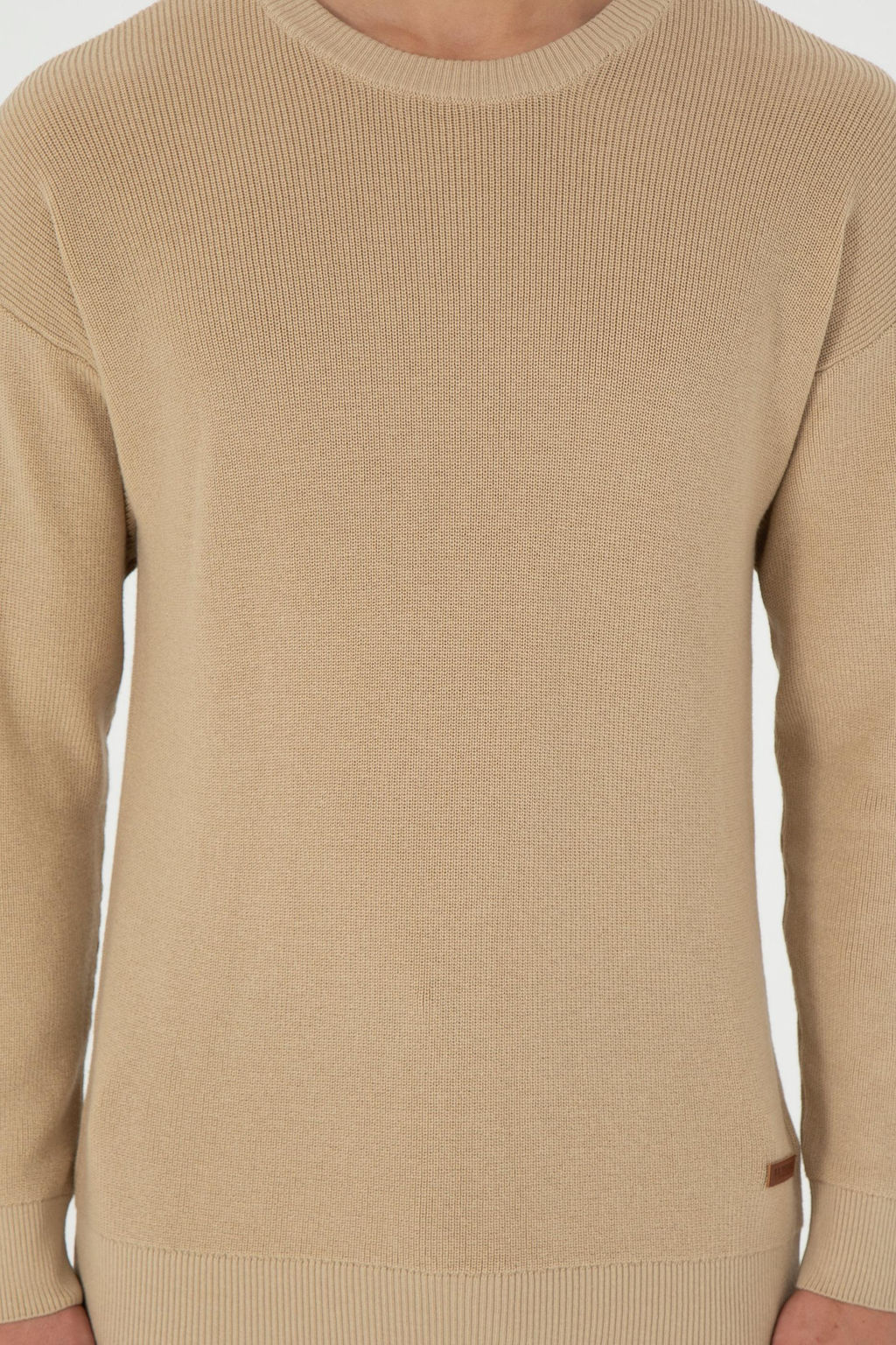 Erkek Regular Fit Bisiklet Yaka Kum Basic Kazak - U.s. polo assn фото 6