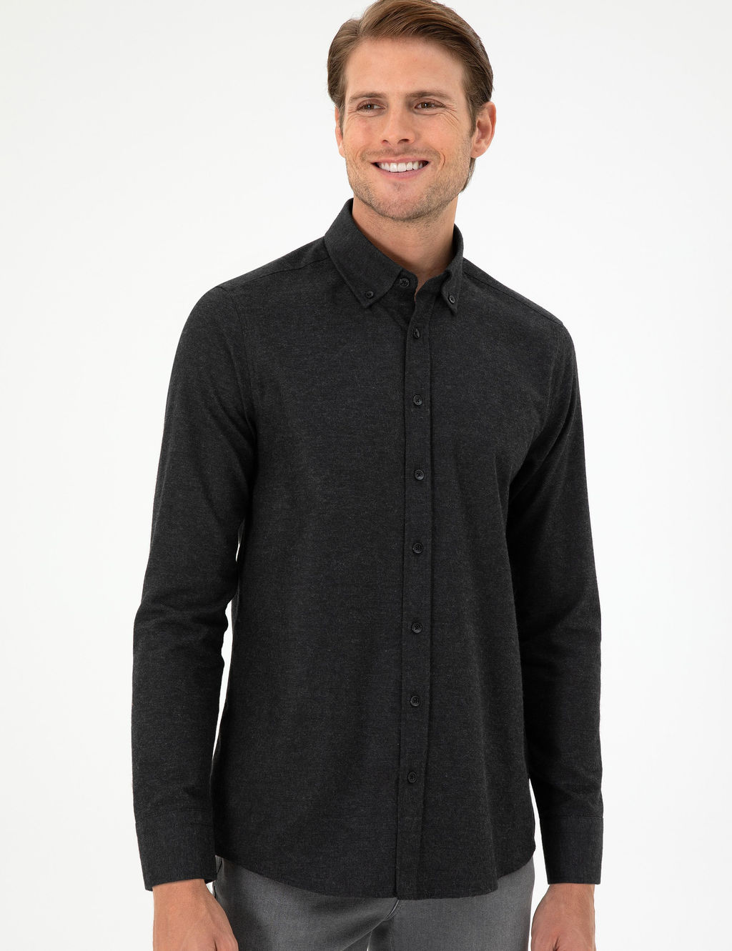 Siyah Regular Fit Uzun Kollu G_mlek - Pierre cardin фото 3