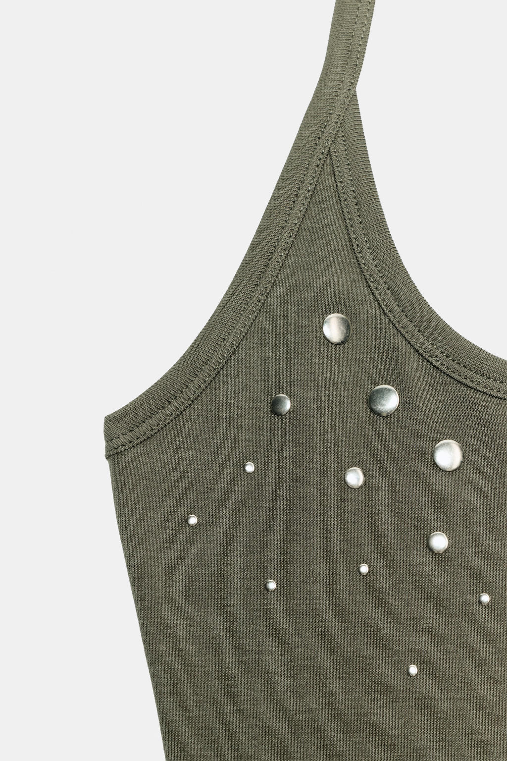 TOP HALTER TACHAS / Verde