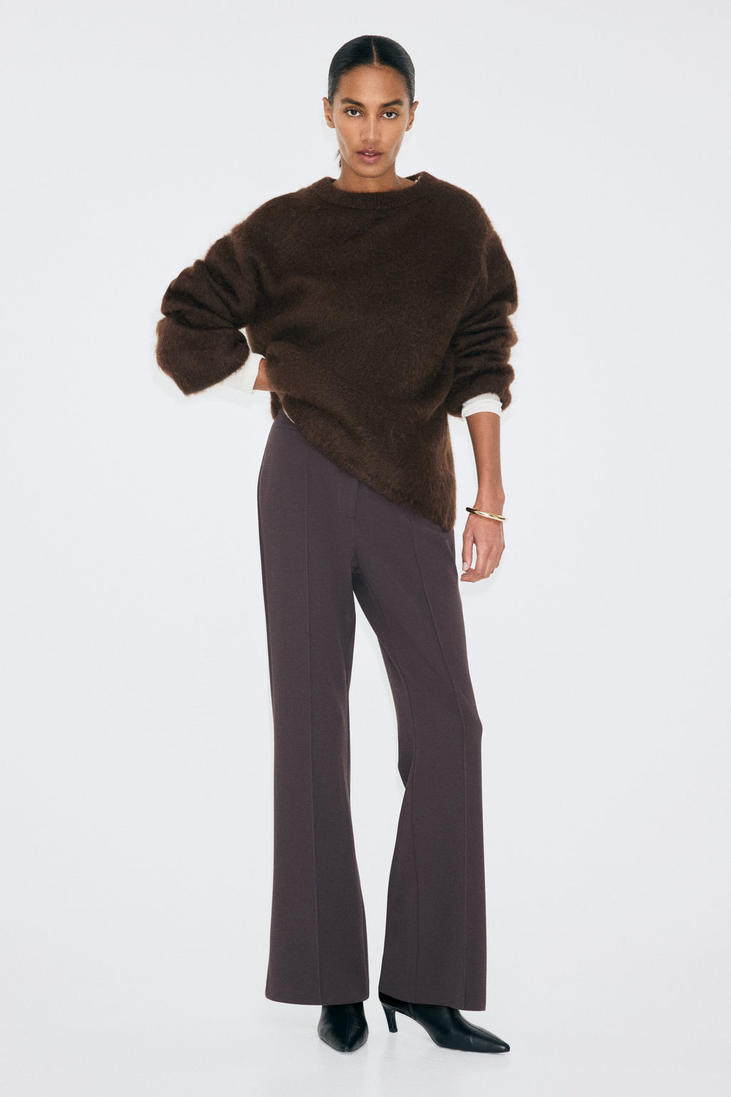 Pantal?n bootcut con raya - H&m фото 4