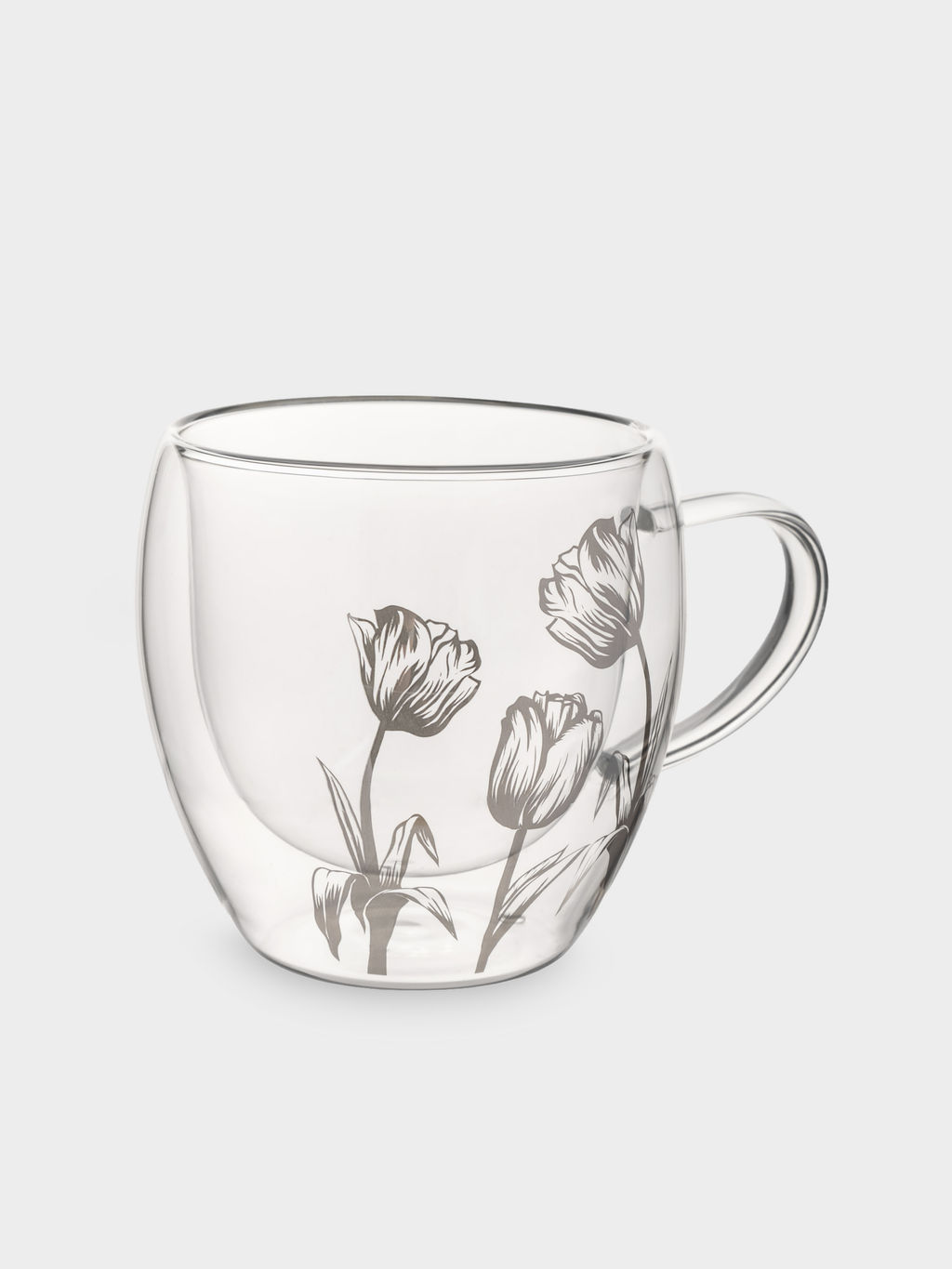 Кружка, 250 мл, стекло Б, Тюльпаны, Wind-deco - Anna lafarg фото 4
