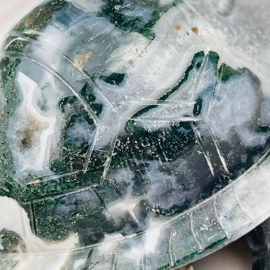 Радуга Самоцветов Фигурка резная Черепаха из Мохового Агата  фото 5