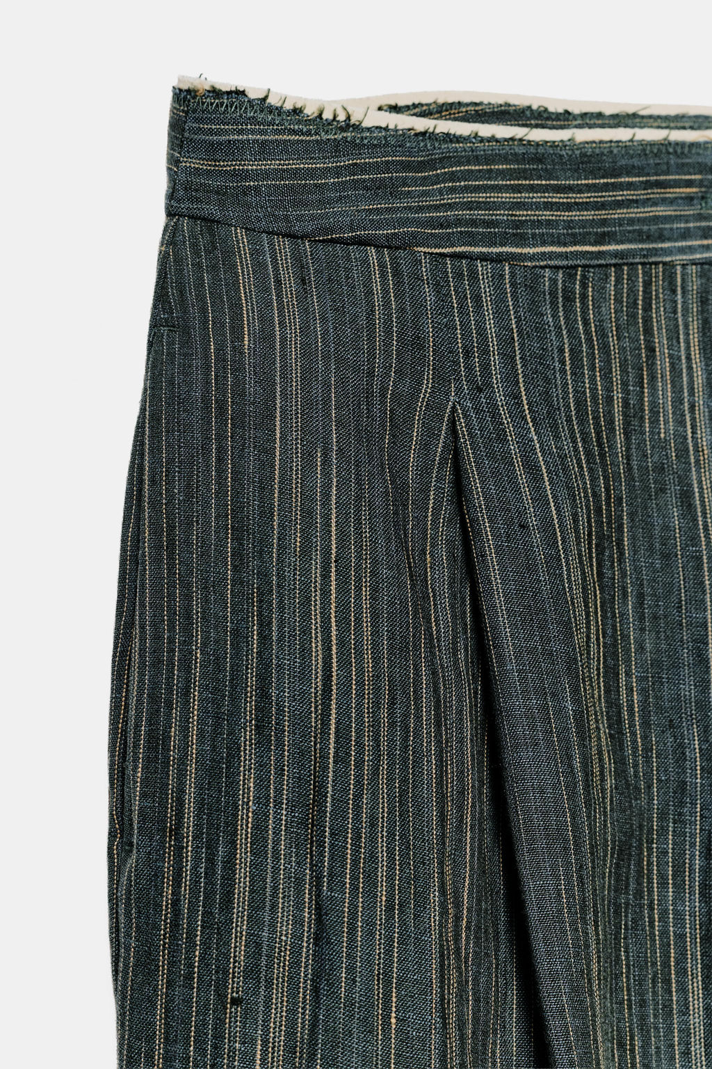 PANTAL?N LINO RAYAS ZW COLLECTION / Gris azul - Zara фото 7
