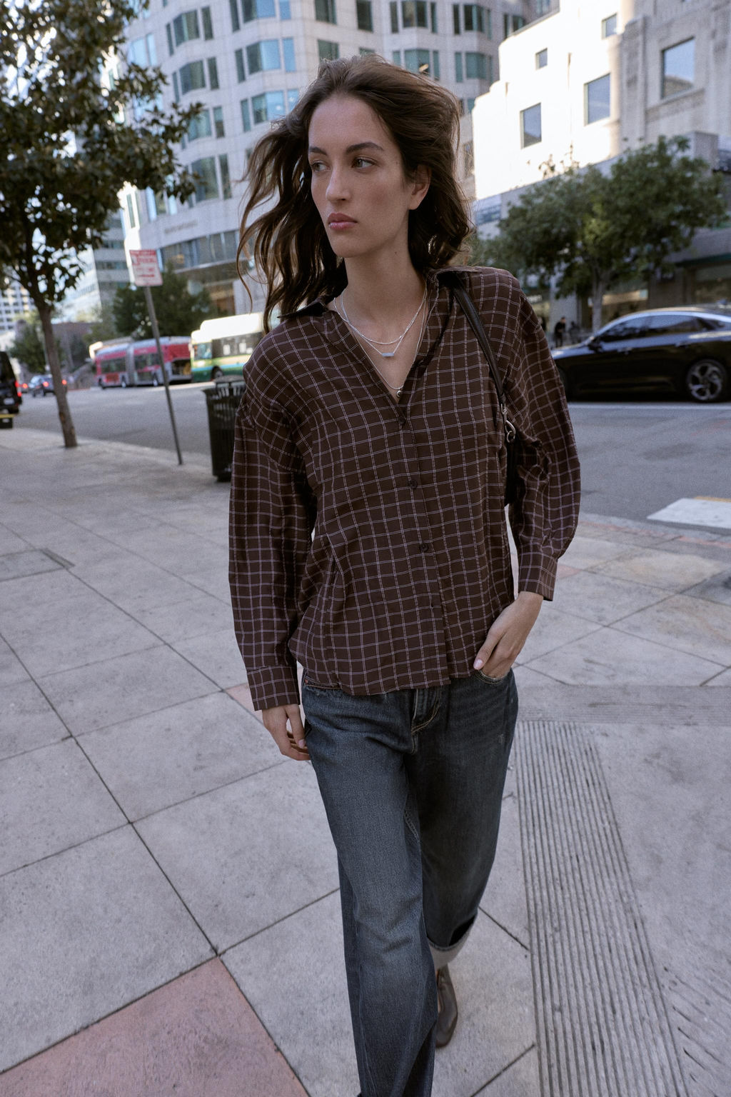 OVERSIZE CHECK SHIRT - Zara фото 14