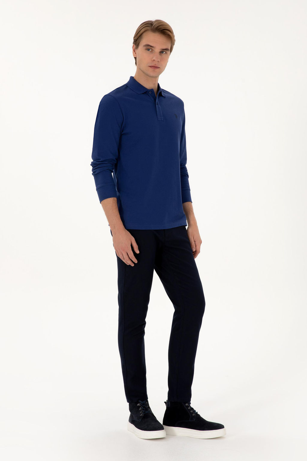 Erkek Slim Fit Lacivert Kanvas / Chino Pantolon