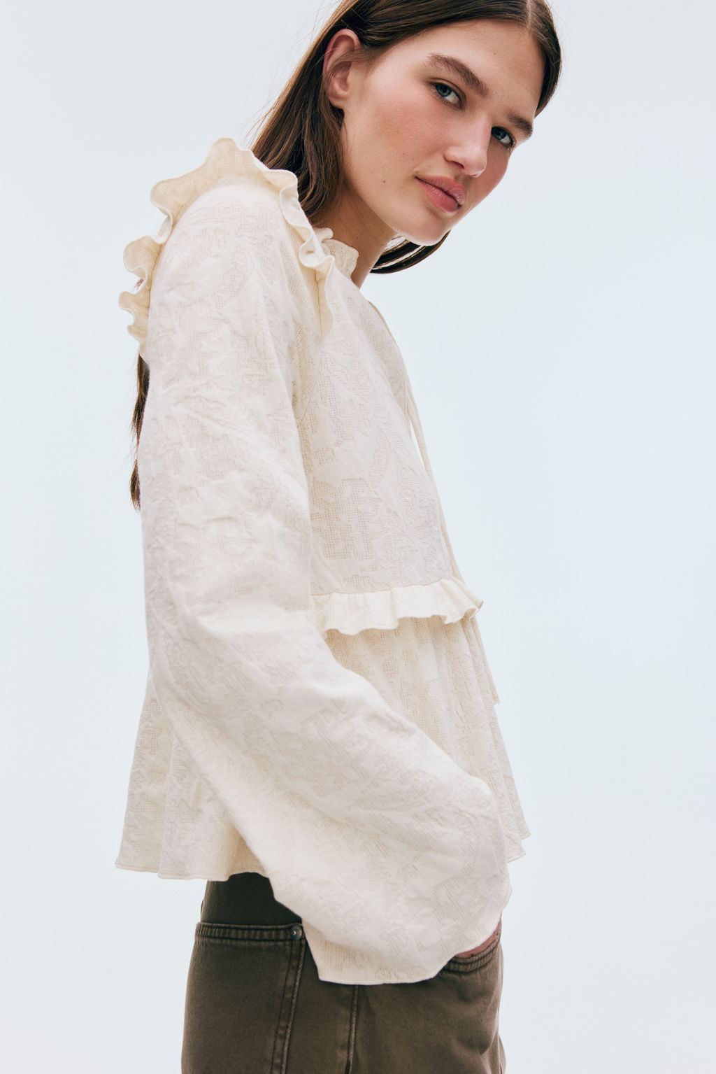 Blusa en punto jacquard - H&m фото 5