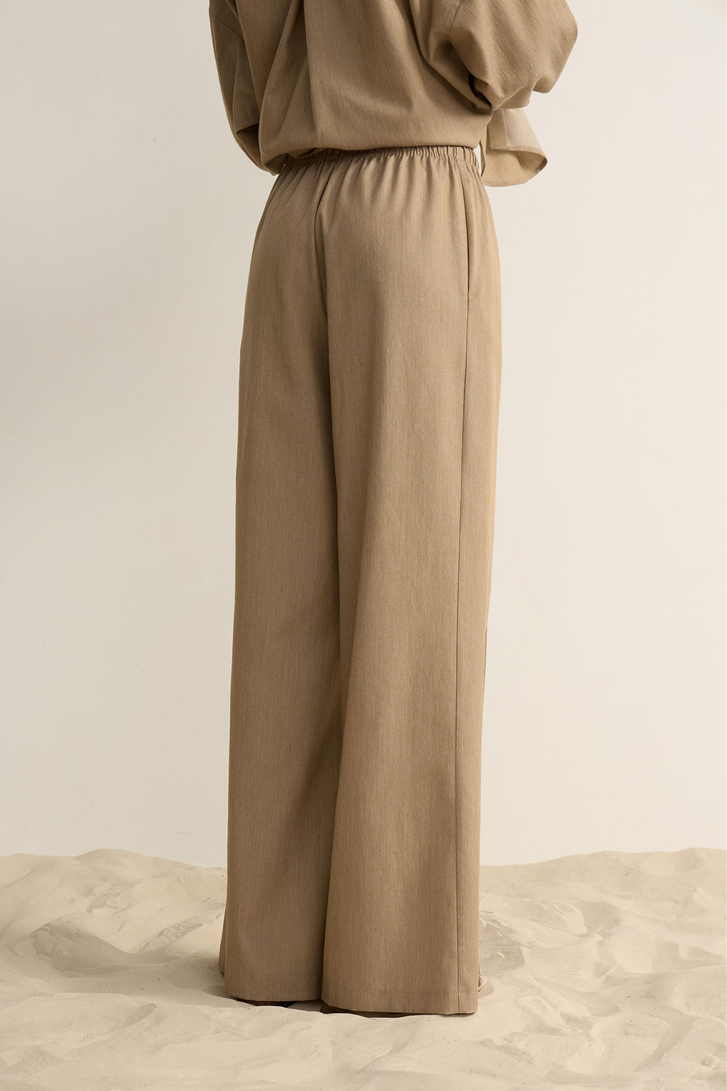 Брюки на кулиске с эффектом меланж - Mollis фото 6