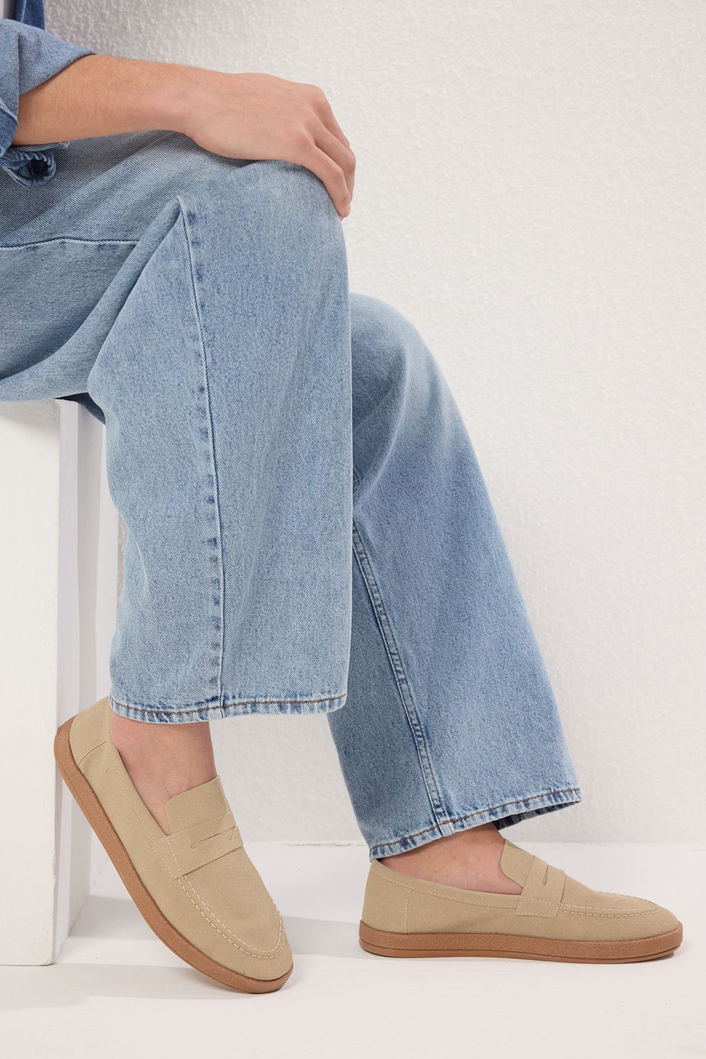 Trendyol Shoes Bej Erkek Loafer Ayakkab? TAKSS25LA00019