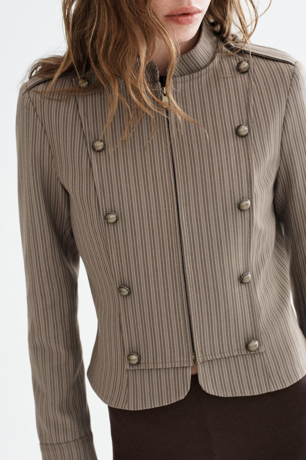 STRIPED FITTED BLAZER - Zara фото 16