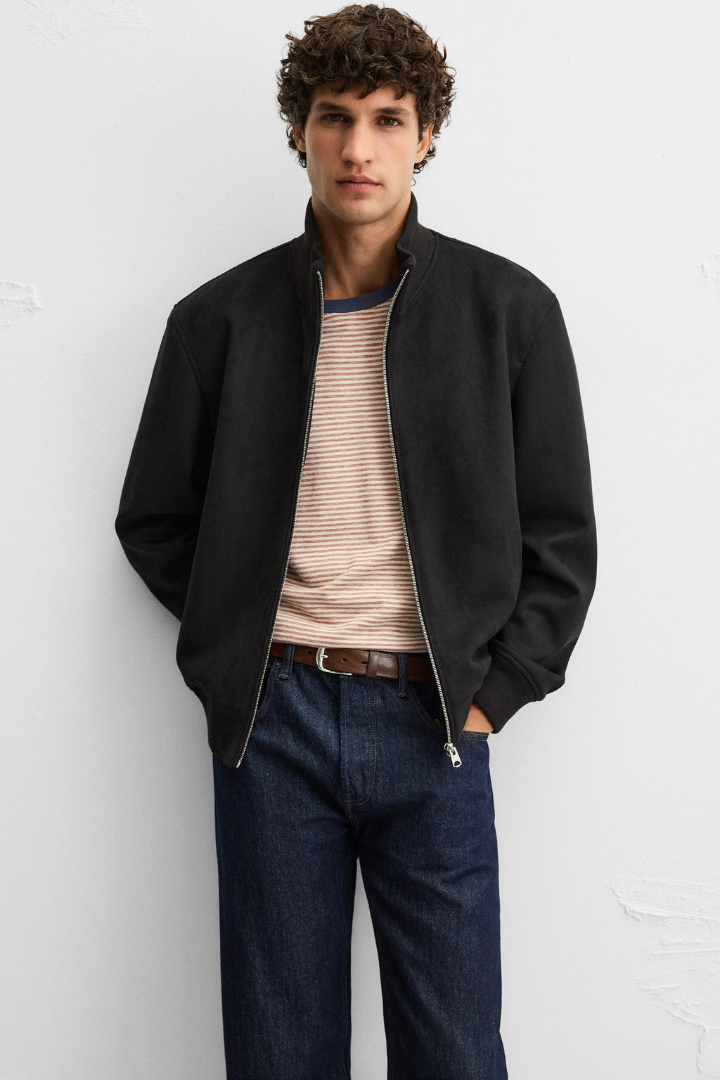 FAUX SUEDE REGULAR FIT JACKET - Zara фото 5