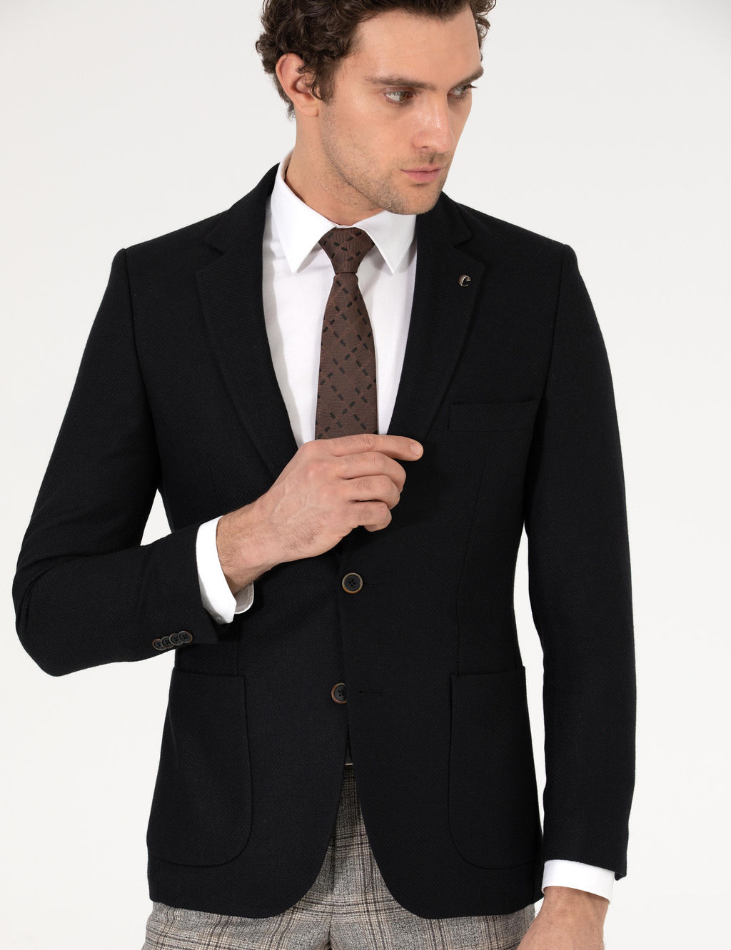 Siyah Slim Fit Ceket - Cacharel фото 3