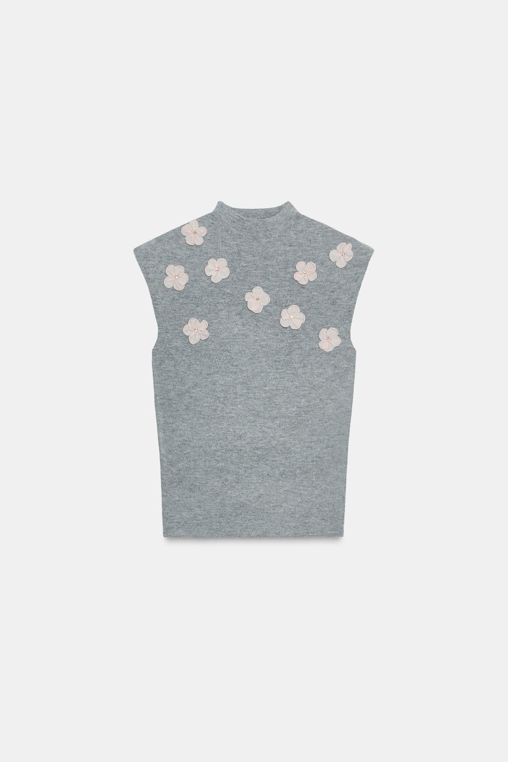 JEWEL EMBELLISHED RELIEF FLORAL TOP - Zara фото 4