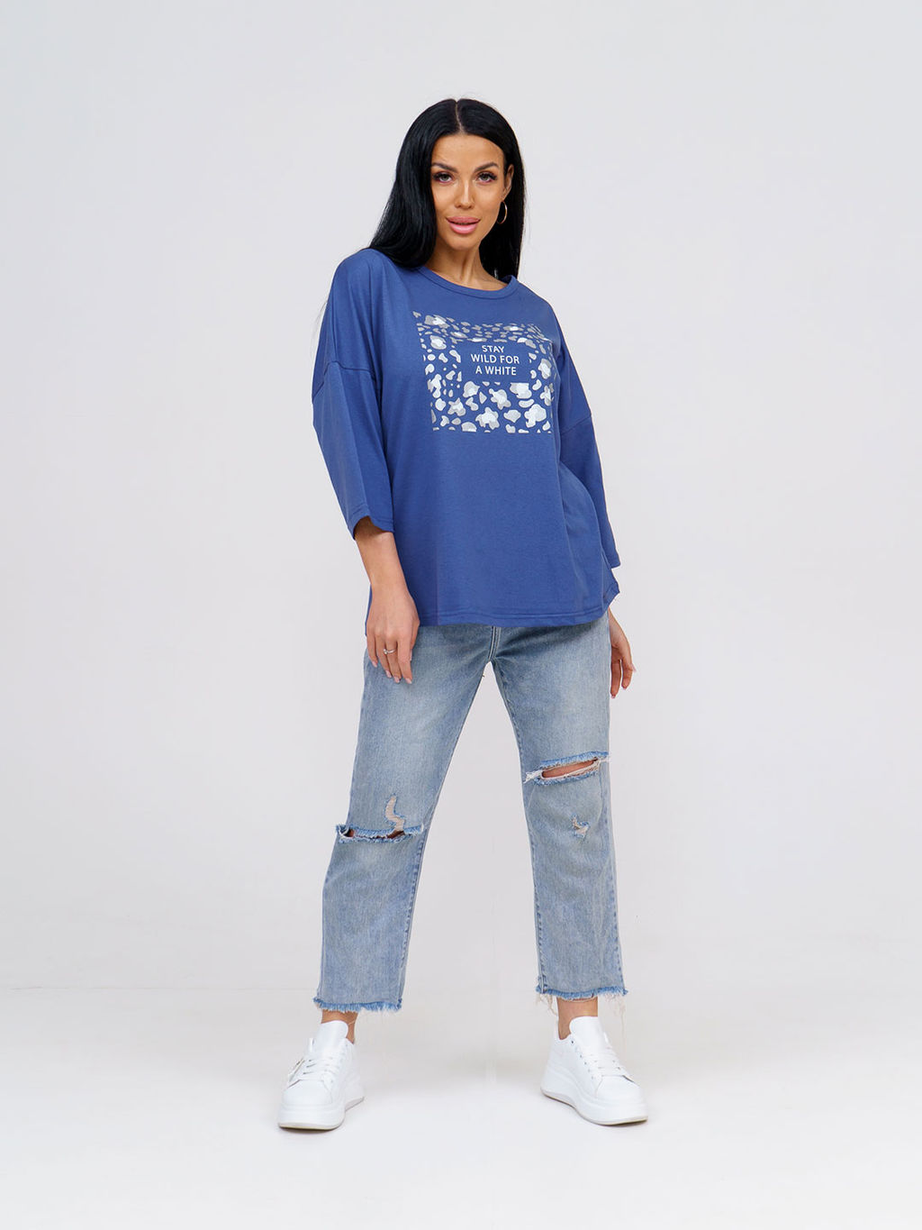 Туника женская, цвет фиолетовый