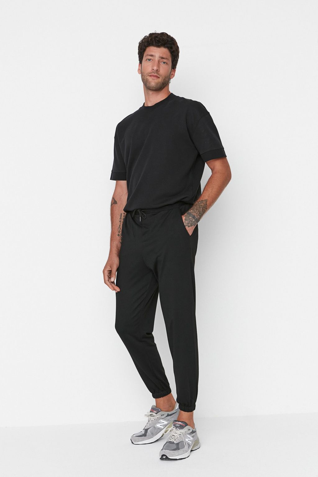 Siyah Oversize Fit Esofman Alt? TMNAW22EA0160 - Trendyolmilla фото 2