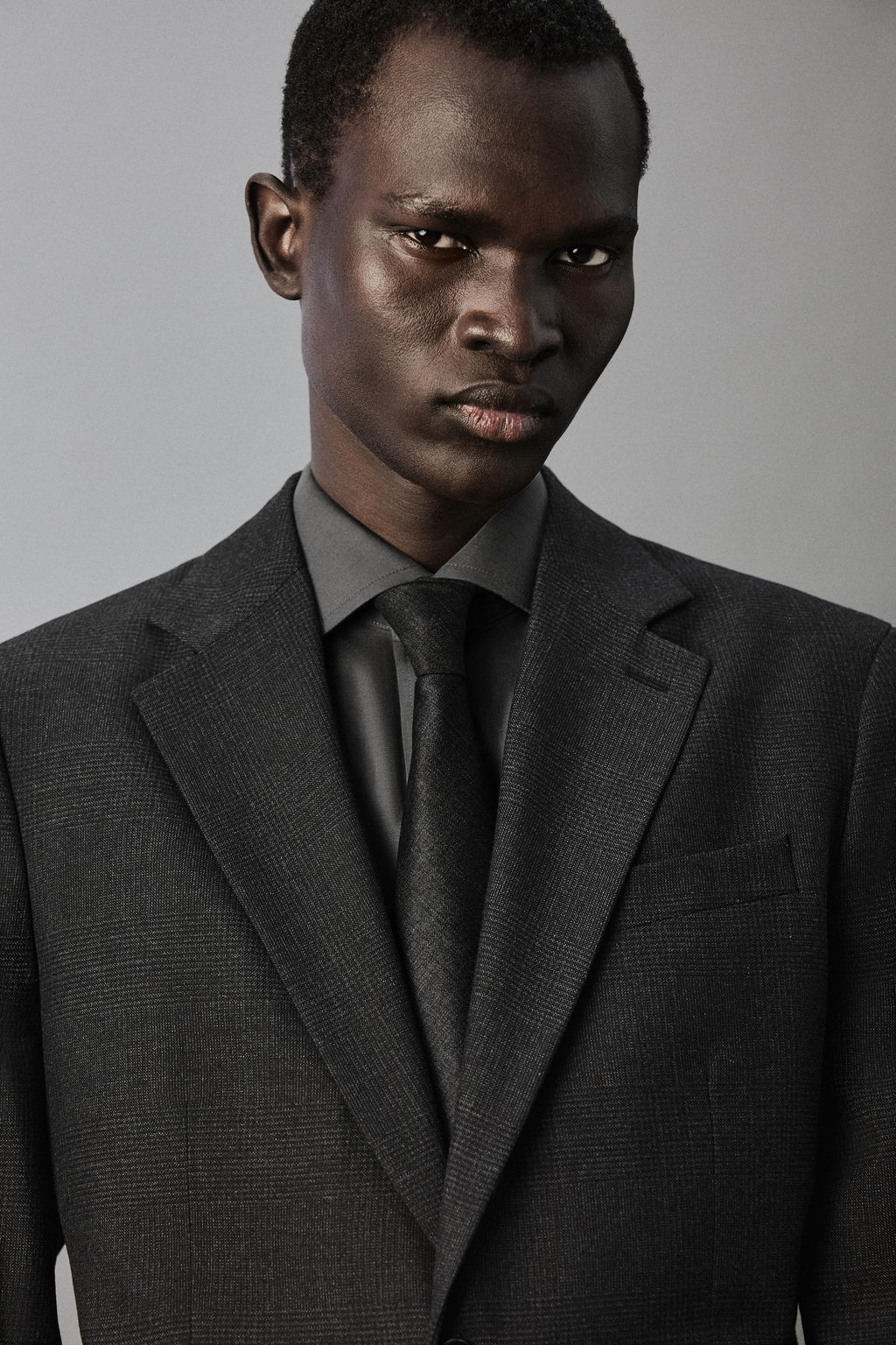 TEXTURED CHECK SUIT TROUSERS - Zara фото 7