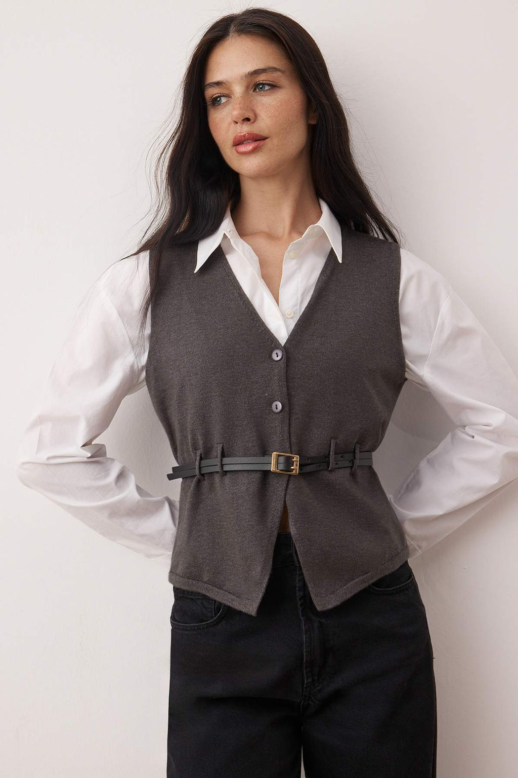 Limited Edition Kahverengi Premium Iplik/Ozel Iplik Triko Yelek TWOAW26YE00033 - Trendyolmilla фото 9