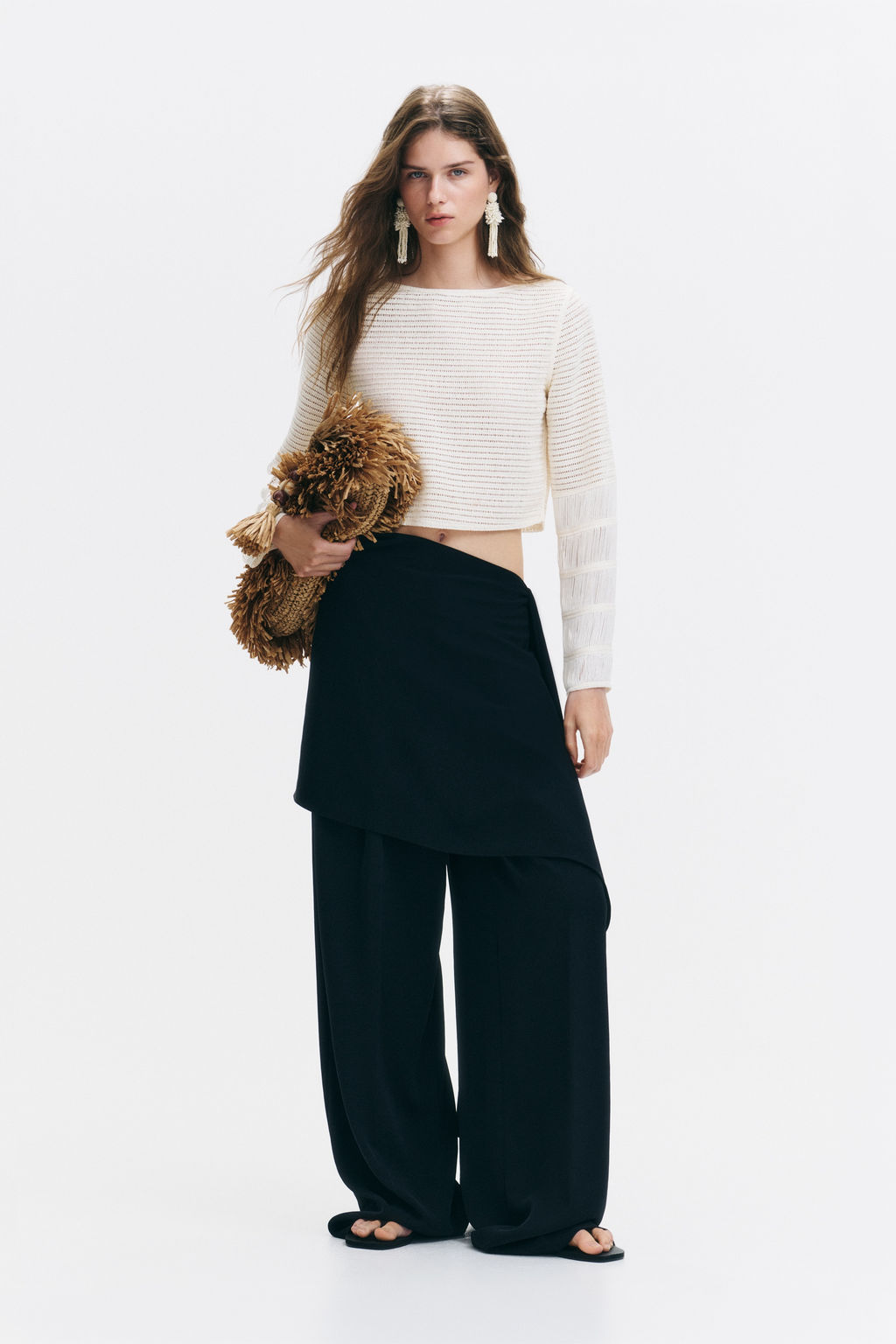 Pantal?n de vestir con falda superpuesta - H&m фото 2