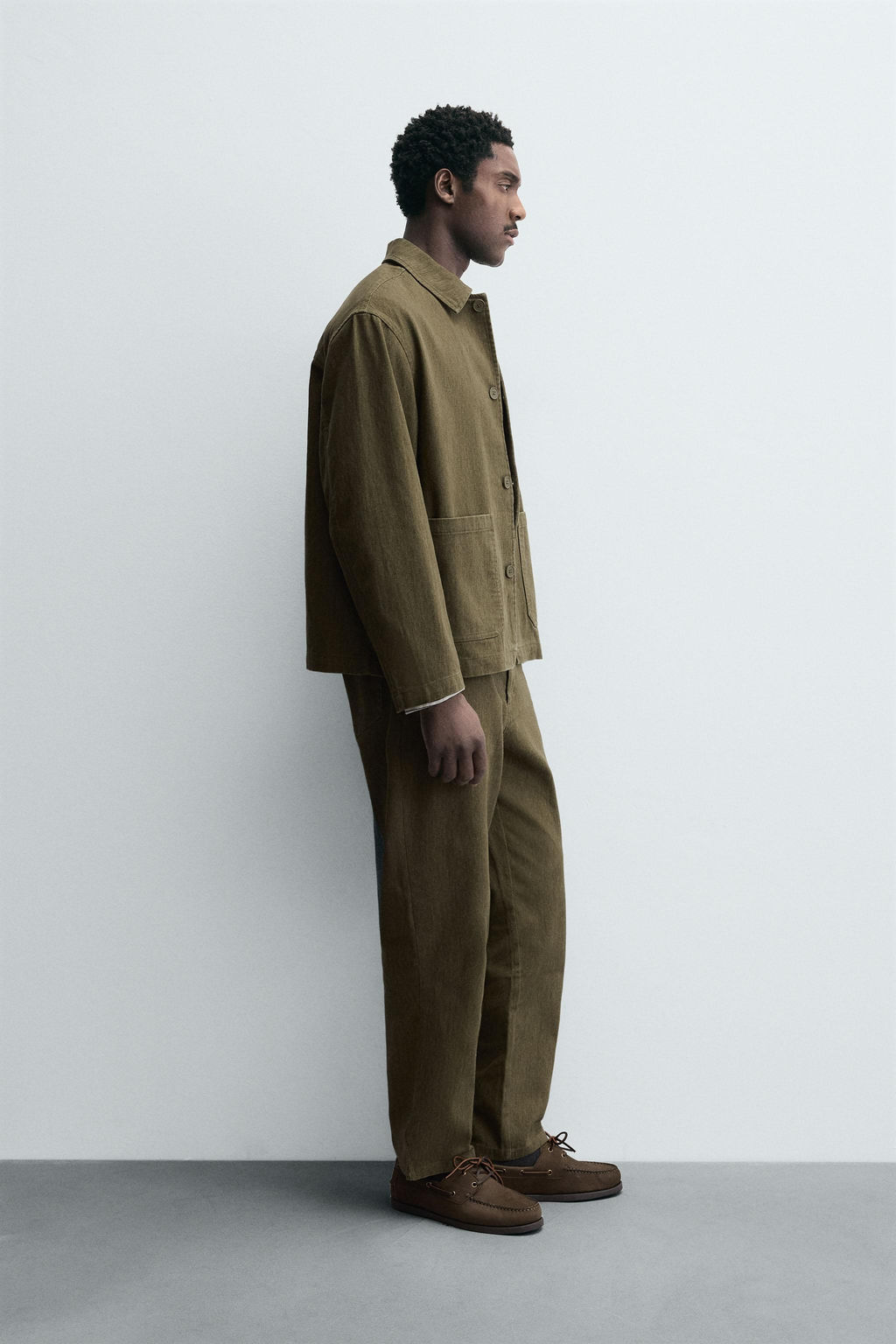 TEXTURED OVERSHIRT WITH POCKETS - Zara фото 4