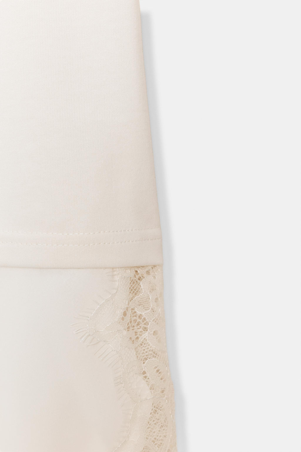 CONTRAST LACE T-SHIRT - Zara фото 6