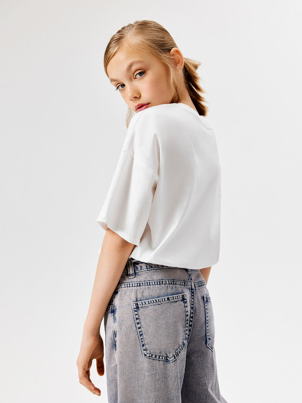 ACOOLA / Брюки джинсовые детские для девочек Como сине-розовый  фото 5