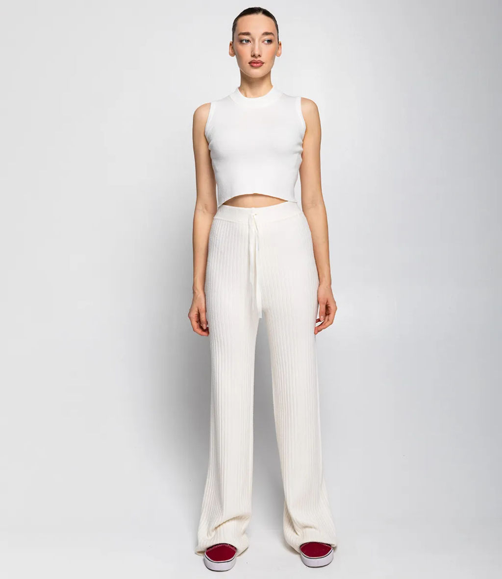 Брюки #КТ30600, молочный