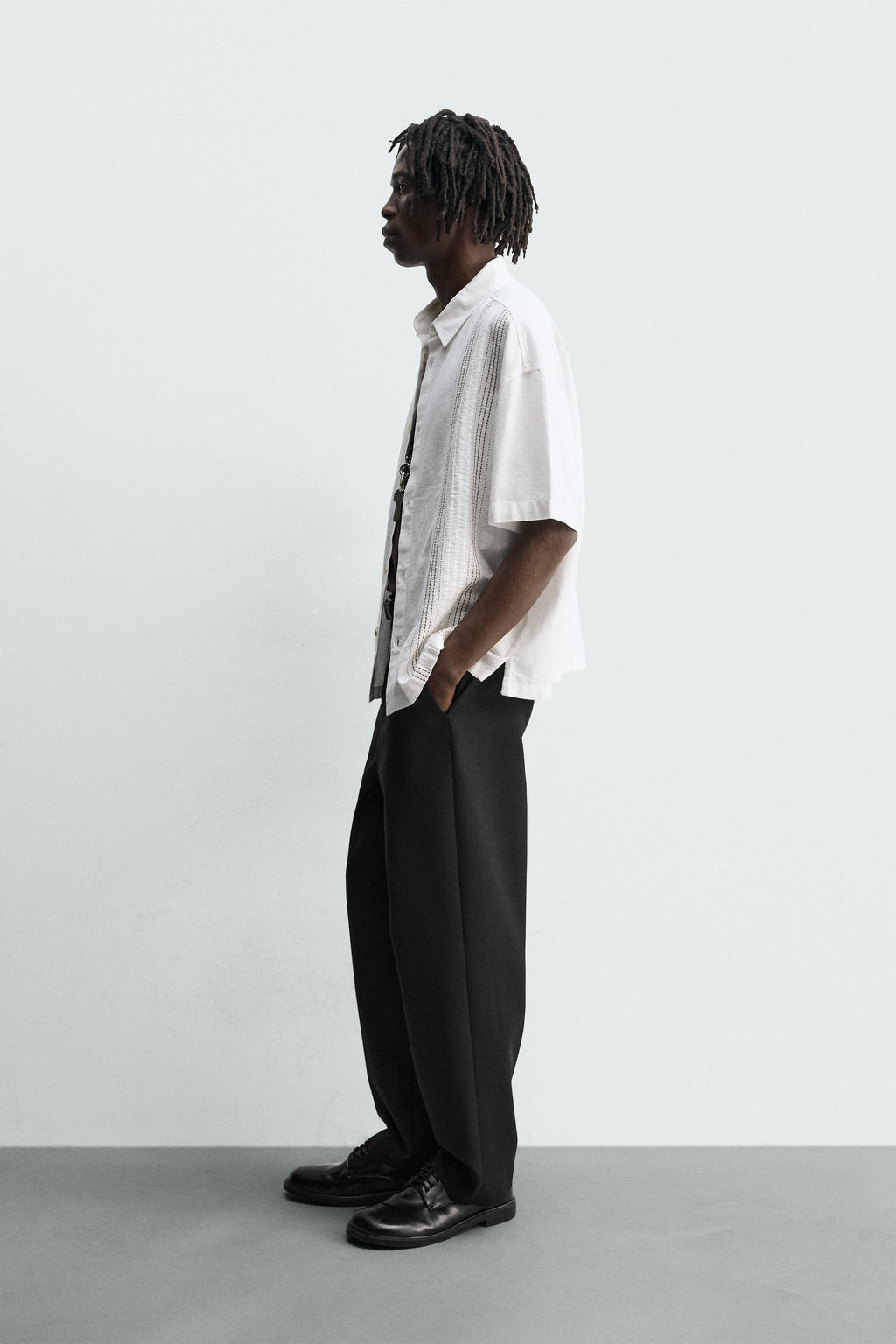 EMBROIDERED COTTON - LINEN SHIRT - Zara фото 4