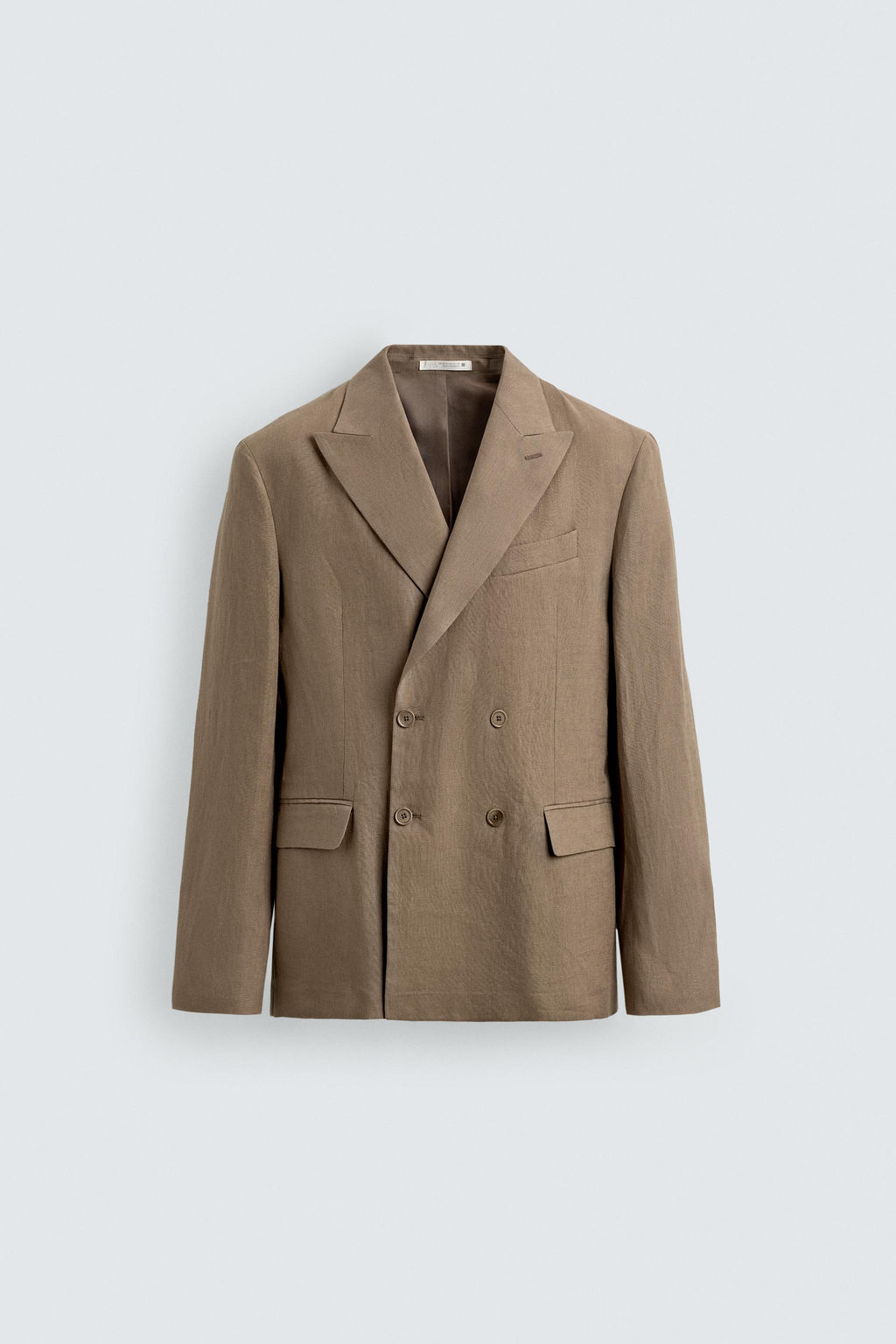 BLAZER CRUZADA TRAJE 100% LINO / Vis?n claro - Zara фото 7