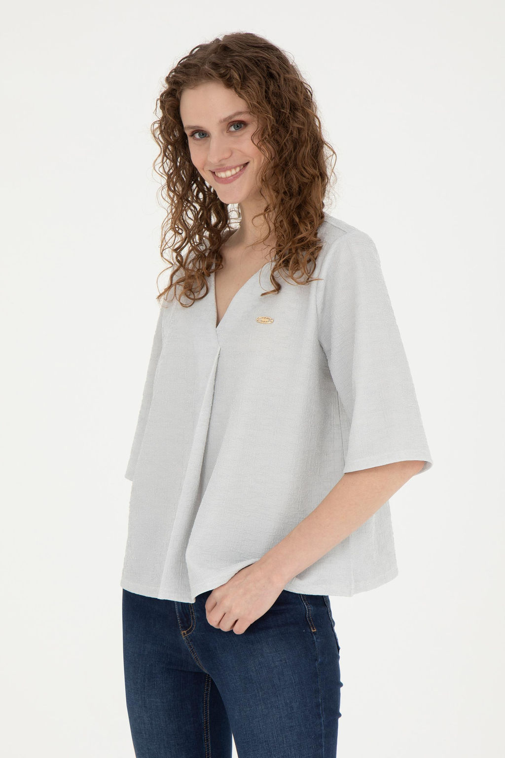 Женская футболка цвета экрю - U.s. polo assn фото 10