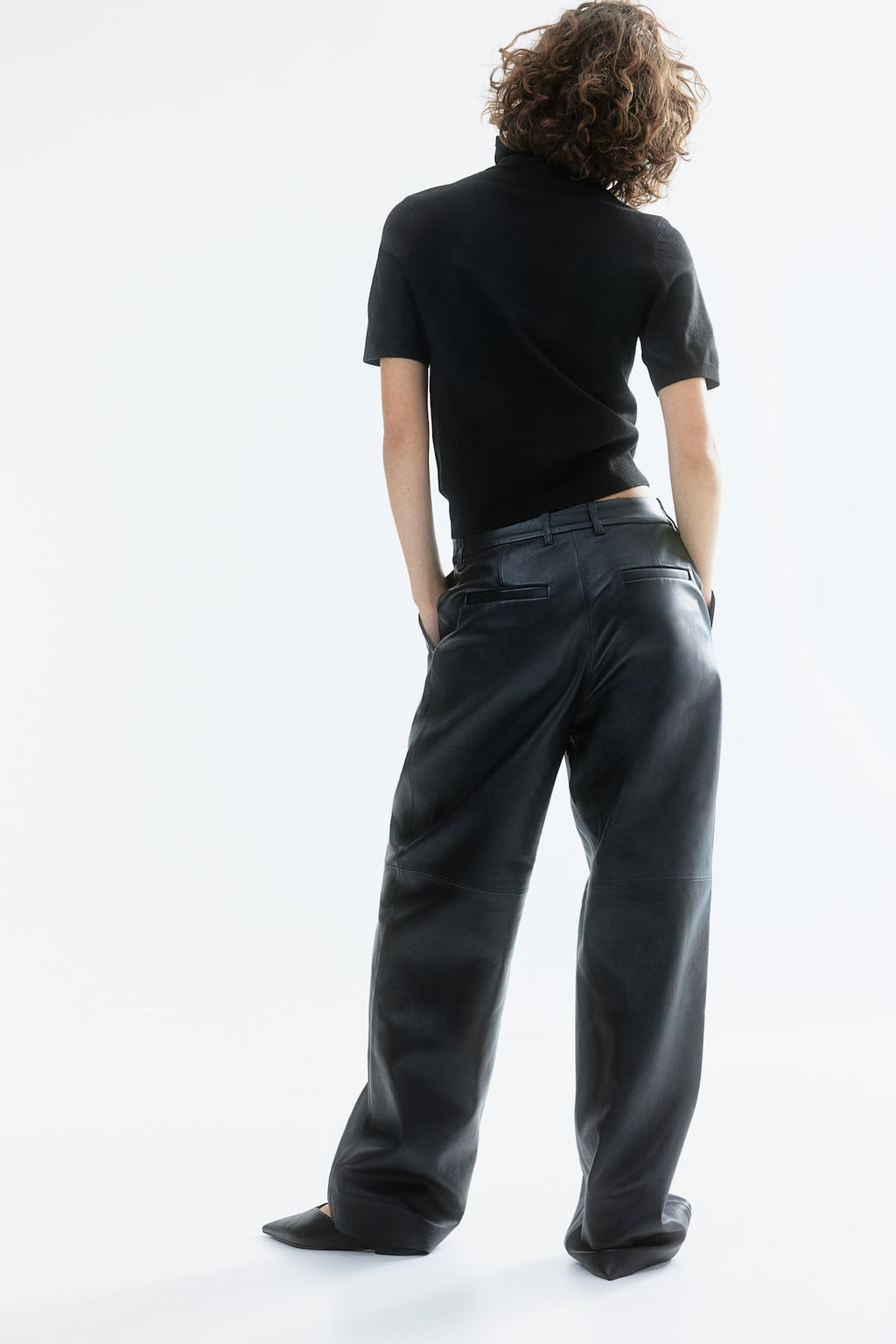 Jersey de cuello alto en punto fino - H&m фото 3