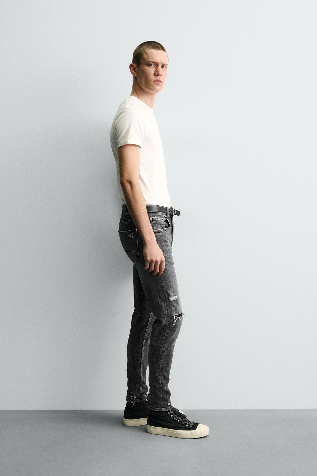 JEANS SKINNY FIT / Gris - Zara фото 4