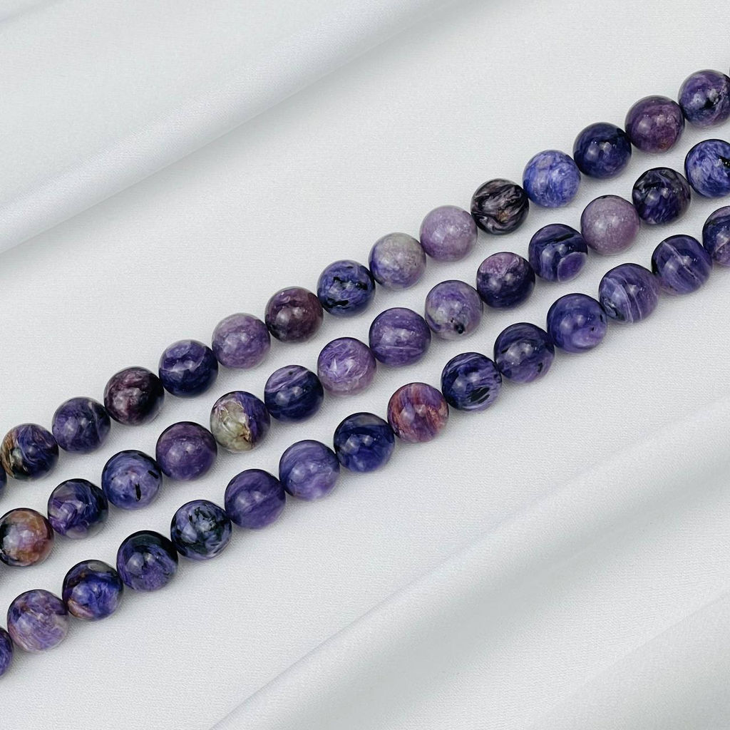 Бусины для украшений из Чароита (38 бусин) 39 см