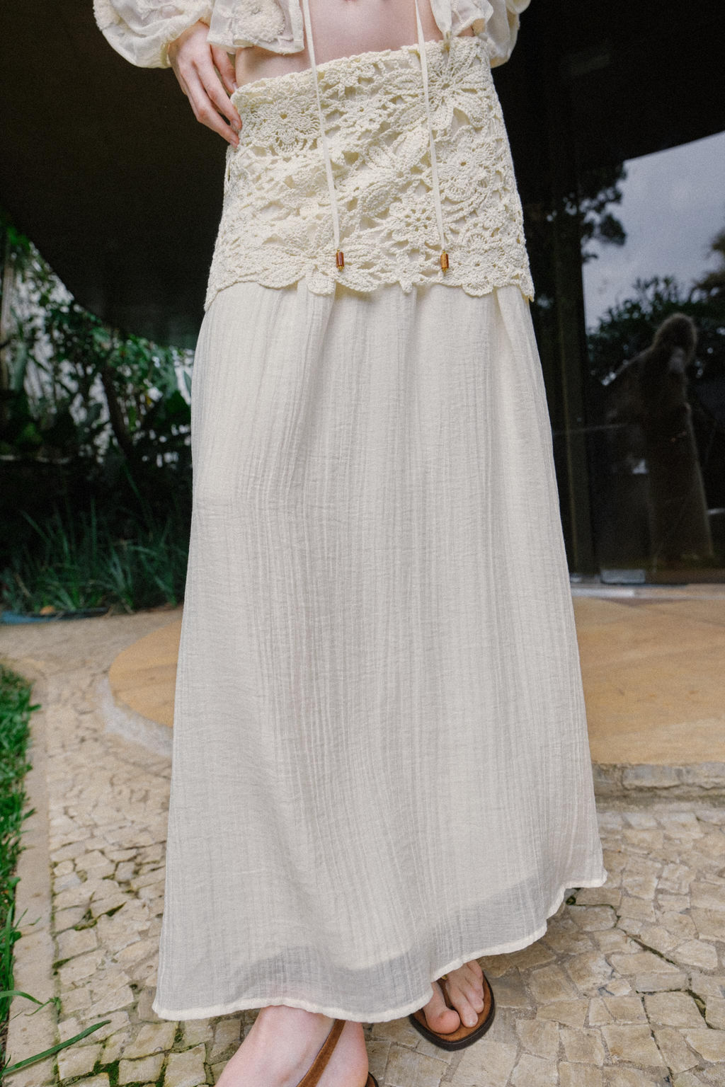 FALDA MIDI COMBINADA CROCHET / Crudo - Zara фото 2