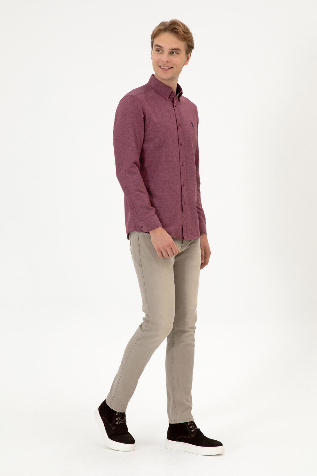 Erkek Bordo Uzun Kollu Basic G_mlek Sepette S_rpriz _ndirim - U.s. polo assn фото 4