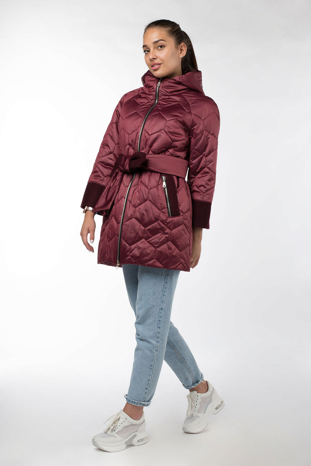 04-1753 Куртка демисезонная (Синтепон 200) пояс - El podio фото 2