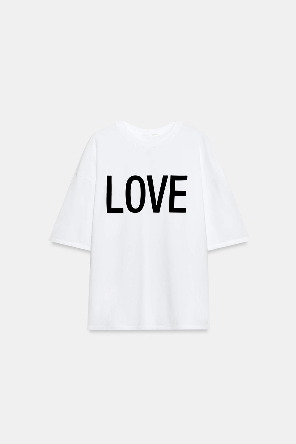 CAMISETA OVERSIZE TEXTO / Blanco