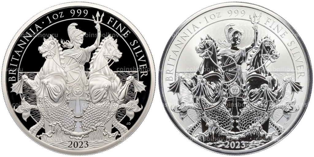 Набор из 2 монет 2 фунта 2023 года Великобритания Британия (в коробке)