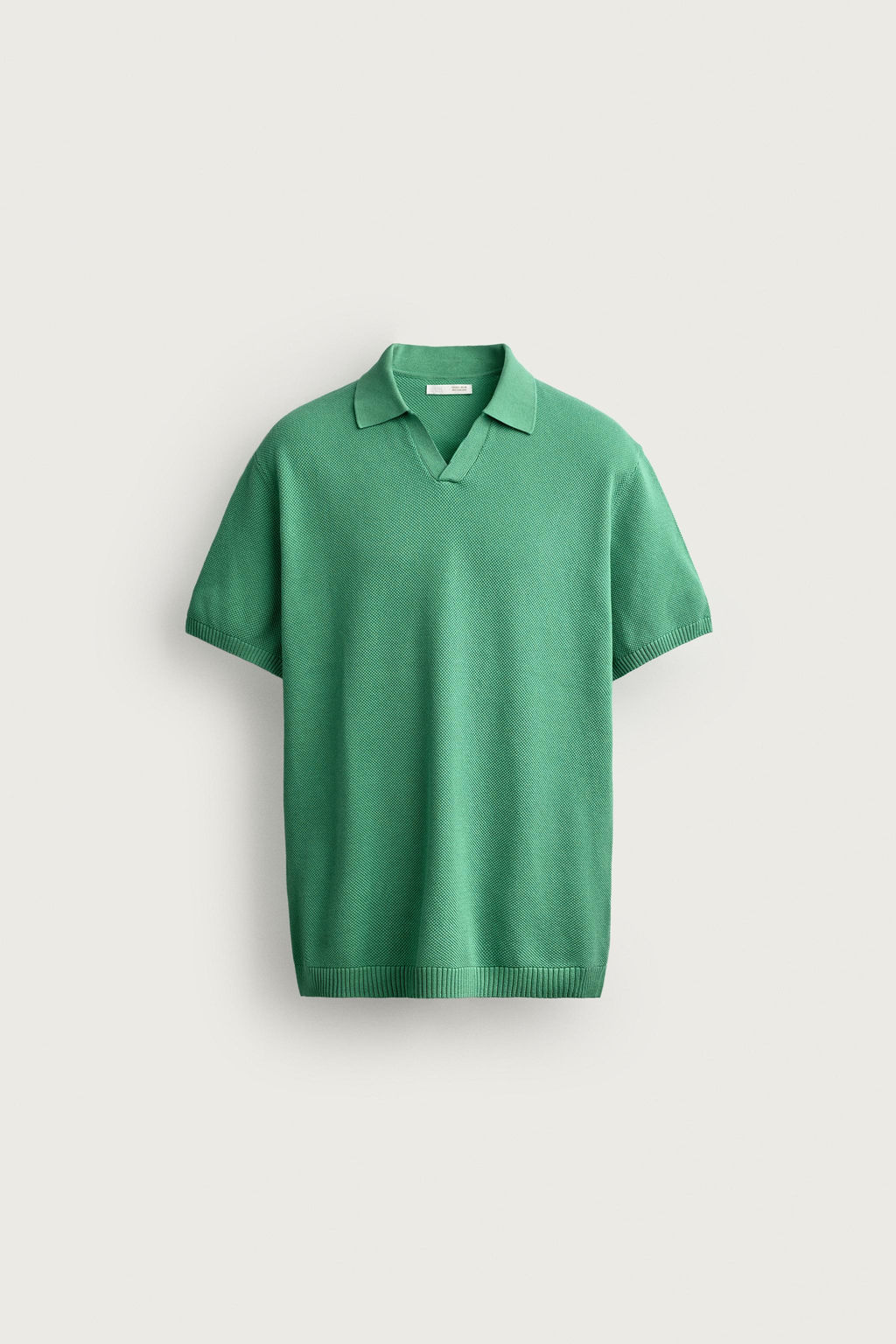 POLO PUNTO REGULAR FIT ESTRUCTURA / Verde - Zara фото 8